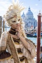Venice carnival 2019. Venetian Carnival Costume. Venetian Carnival Mask. Venice, Italy