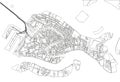 Black and white vector city map of Venice.