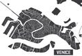 Minimalistic Venice city map poster design.