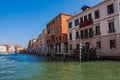 Venice City of Italy. View on Grand Canal, Venetian Landscape with boats and gondolas Royalty Free Stock Photo