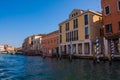 Venice City of Italy. View on Grand Canal, Venetian Landscape with boats and gondolas Royalty Free Stock Photo