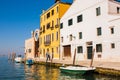 Venice City of Italy. View on Grand Canal, Venetian Landscape with boats and gondolas Royalty Free Stock Photo