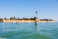 Venice City of Italy. View on San Michele cemetery, Venetian old graveyard Royalty Free Stock Photo