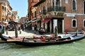 Venice city with old buildings and gondola , Italy