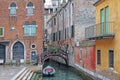Traditional Venice cityscape. Picturesque water canal and bridge. Italy