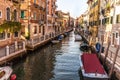 Venice cityscape, narrow water canal. Italy