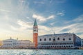 Venice cityscape with San Marco basin of Venetian lagoon