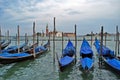 Venice classic gondole on river