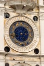 Clock and bell tower in San Marco square - Venice Italy Royalty Free Stock Photo