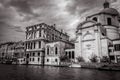 Venice at dusk in black and white, Italy Royalty Free Stock Photo