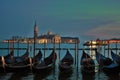 venice in the evening, the romantic city is enriched with lights that make another image, a walk is a must. Royalty Free Stock Photo