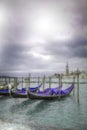 Venice giudecca gondolas Royalty Free Stock Photo