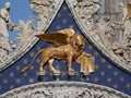 Venice - the gold lion San Marco church cathedral Royalty Free Stock Photo