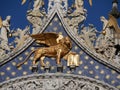 Venice - the gold lion San Marco church cathedral Royalty Free Stock Photo