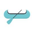 Venice gondola icon, flat style