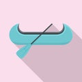 Venice gondola icon, flat style Royalty Free Stock Photo