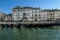 Venice - Gondolas parked in front of Londra Palace Venezia near San Marco square, Venice