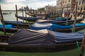 Venice Gondolas on St. Mark`s Square.