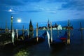 Venice gondole at dusk Royalty Free Stock Photo