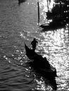 Venice: gondolier Royalty Free Stock Photo