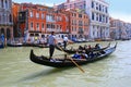 Venice Gondoliers Grand Canal Royalty Free Stock Photo