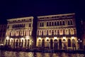 Venice Grand canal by night Royalty Free Stock Photo