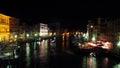 Venice Grand Canale at night lights Royalty Free Stock Photo