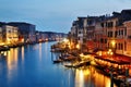 Venice grand canal night view, Italy Royalty Free Stock Photo