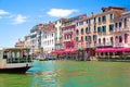 Venice. Grand Canal and old historical colorful medieval buildings. Italy destination Royalty Free Stock Photo