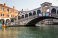 Venice, Grand Canal, Rialto Bridge Royalty Free Stock Photo