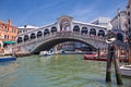 Venice, Grand Canal, Rialto bridge. Royalty Free Stock Photo