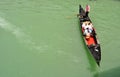 Venice Grand Canal with tourists and gondola , Italy