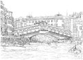 Venice - Grand Canal. View of the Rialto Bridge Royalty Free Stock Photo