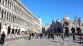 The beautiful Piazza San Marco with the cathedral in the background Royalty Free Stock Photo