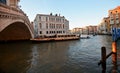 The Grand Canal in the Rialto district in Venice, Italy Royalty Free Stock Photo