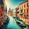 venice illustration inspired by postcards and posters from the Creatred with