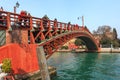 Venice, Italy - 14.03.2019: Accademia Wooden Bridge Over Grand Canal in Venice Royalty Free Stock Photo