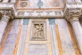 Venice, Italy - April 27, 2017: Ancient relief sculpture of San