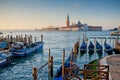 Venice, Italy - April 06, 2018: Beautiful view of the Grand canal. Royalty Free Stock Photo