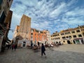 Campo Santa Margherita is a city square in the sestiere of Dorsoduro of Venice, Italy Royalty Free Stock Photo