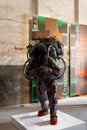 Installation by Yinka Shonibare titled Refugee Astronaut VIII exposed at the Arsenale during the 60th International Art exhibition Royalty Free Stock Photo