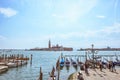 VENICE, ITALY - APRIL 02, 2017: San Giorgio island in Venice, Piazza San Marco. View from Grand Canal. Scenic cityscape