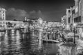 Scenic night view of the Grand Canal in Venice, Italy Royalty Free Stock Photo