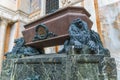 Venice, Italy - April 27, 2017: The tomb of Daniele Manin on th