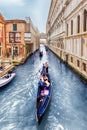 View over the iconic Bridge of Sighs, Venice, Italy Royalty Free Stock Photo