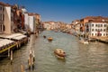 View of the beautiful Venice city and the Grand Canal in a sunny early spring day Royalty Free Stock Photo