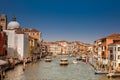 View of the beautiful Venice city and the Grand Canal in a sunny early spring day Royalty Free Stock Photo