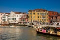 View of the beautiful Venice city and the Grand Canal in a sunny early spring day Royalty Free Stock Photo