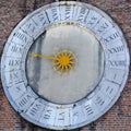 Astronomical Clock in facade Of The Church Of San Giacomo De Rialto Royalty Free Stock Photo