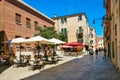 Venice, Italy - August 14, 2017: The cozy cafes of Venice.